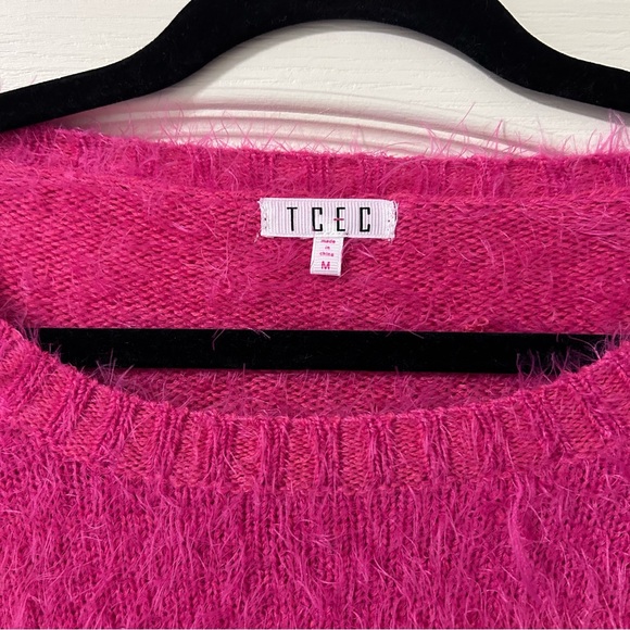 TCEC Brand Hot Pink Fuzzy Sweater - Picture 3 of 6